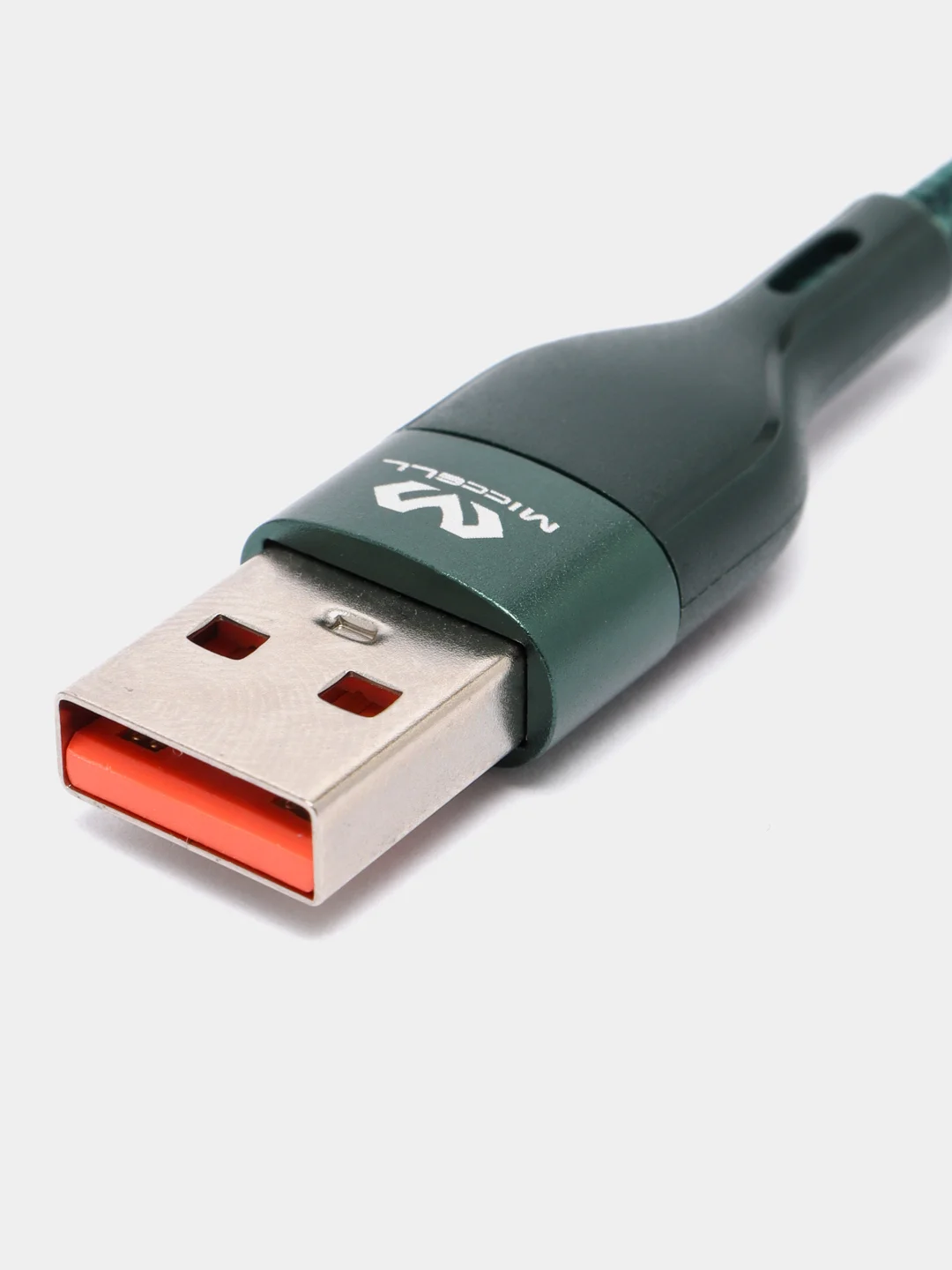 Зеленый кабель зарядный для iPhone lightning, нейлон, 1,2 м, Miccell VQ-D129
