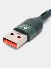 Зеленый кабель зарядный для iPhone lightning, нейлон, 1,2 м, Miccell VQ-D129