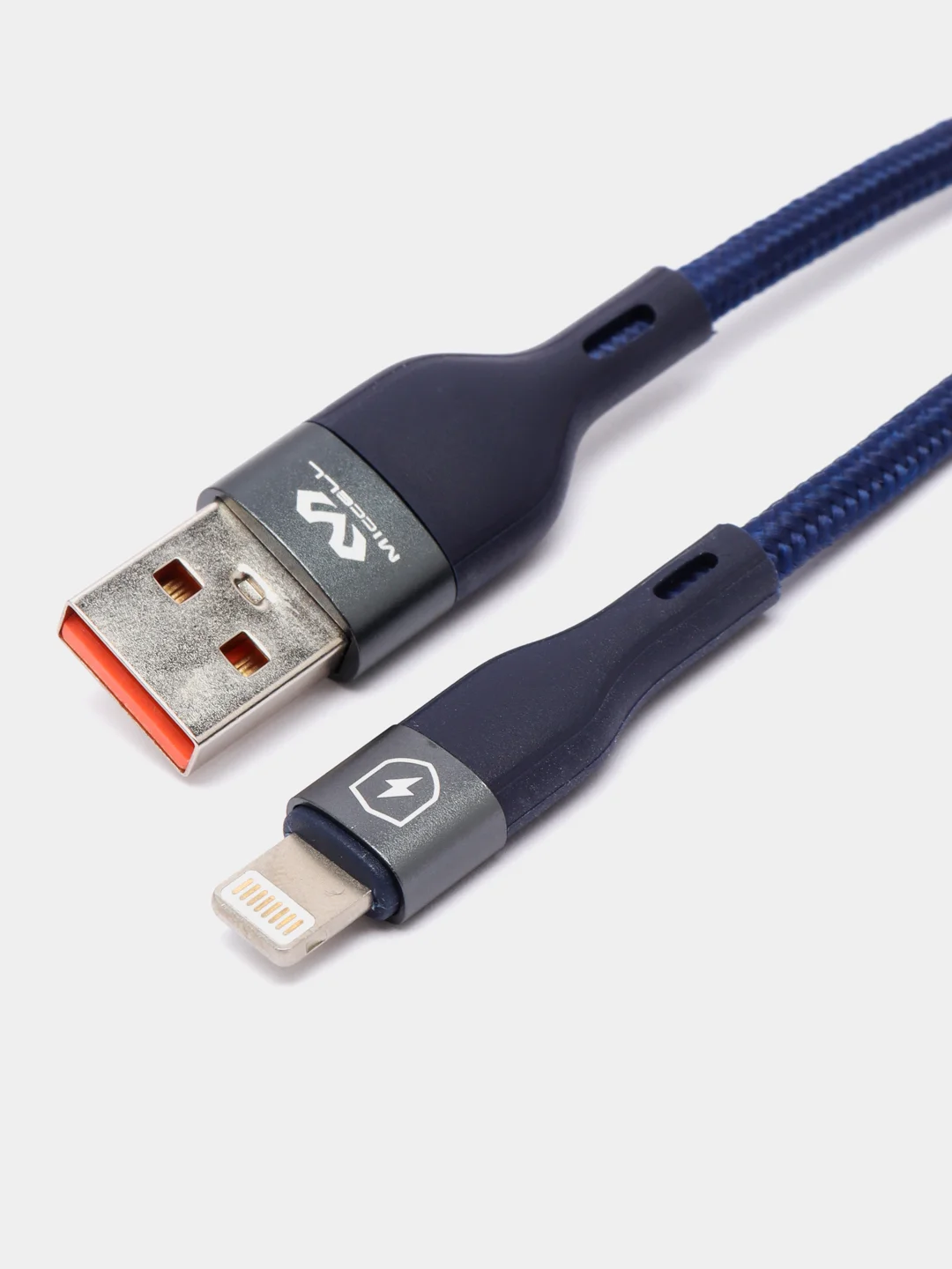 Зеленый кабель зарядный для iPhone lightning, нейлон, 1,2 м, Miccell VQ-D129