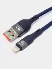 Зеленый кабель зарядный для iPhone lightning, нейлон, 1,2 м, Miccell VQ-D129
