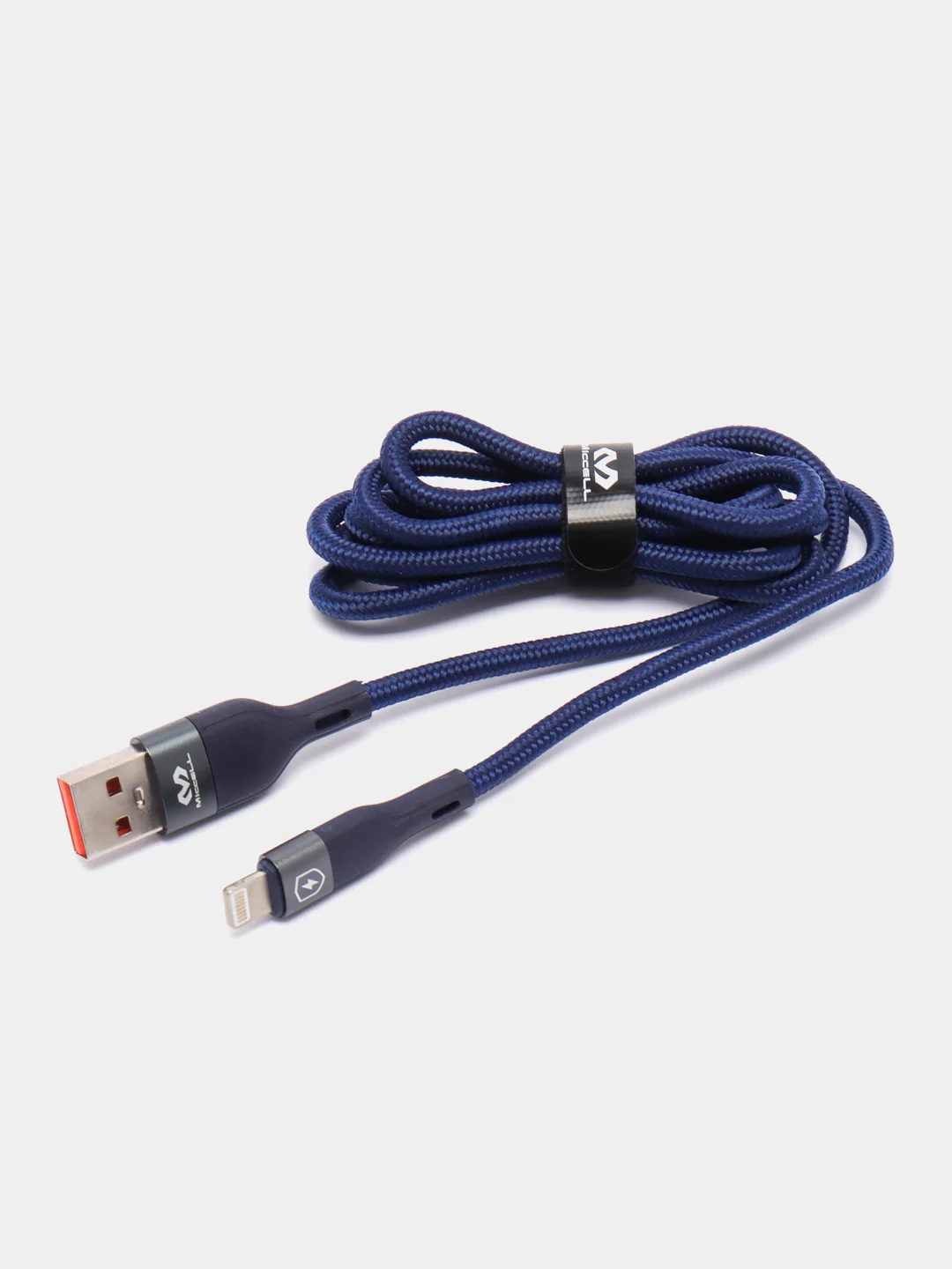 Зеленый кабель зарядный для iPhone lightning, нейлон, 1,2 м, Miccell VQ-D129