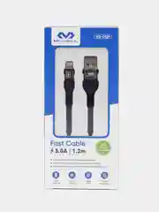 Синий кабель зарядный для iPhone lightning, нейлон, 1,2 м, Miccell VQ-D129