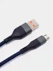 Синий кабель зарядный micro-USB, нейлон, 1,2 м, Miccell VQ-D129