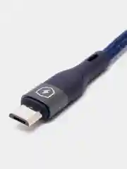 Синий кабель зарядный micro-USB, нейлон, 1,2 м, Miccell VQ-D129