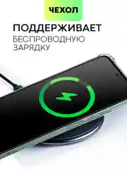 Противоударный чехол BROSCORP для Xiaomi Redmi Note 12 4G силиконовый с карманом для карт