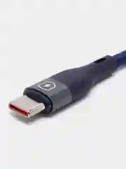 Синий кабель зарядный Type-C, нейлон, 1,2 м, Miccell VQ-D129