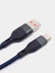 Синий кабель зарядный Type-C, нейлон, 1,2 м, Miccell VQ-D129