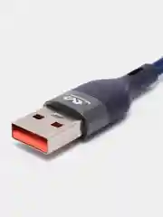 Синий кабель зарядный Type-C, нейлон, 1,2 м, Miccell VQ-D129