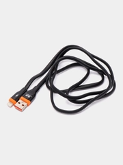 Кабель зарядный для iPhone lightning 1,2 м, Miccell VQ-D10, черный