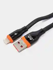 Черный кабель зарядный для iPhone lightning 1,2 м, Miccell VQ-D10, черный