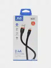 Черный кабель зарядный micro-USB, 1,2 м, Miccell VQ-D10