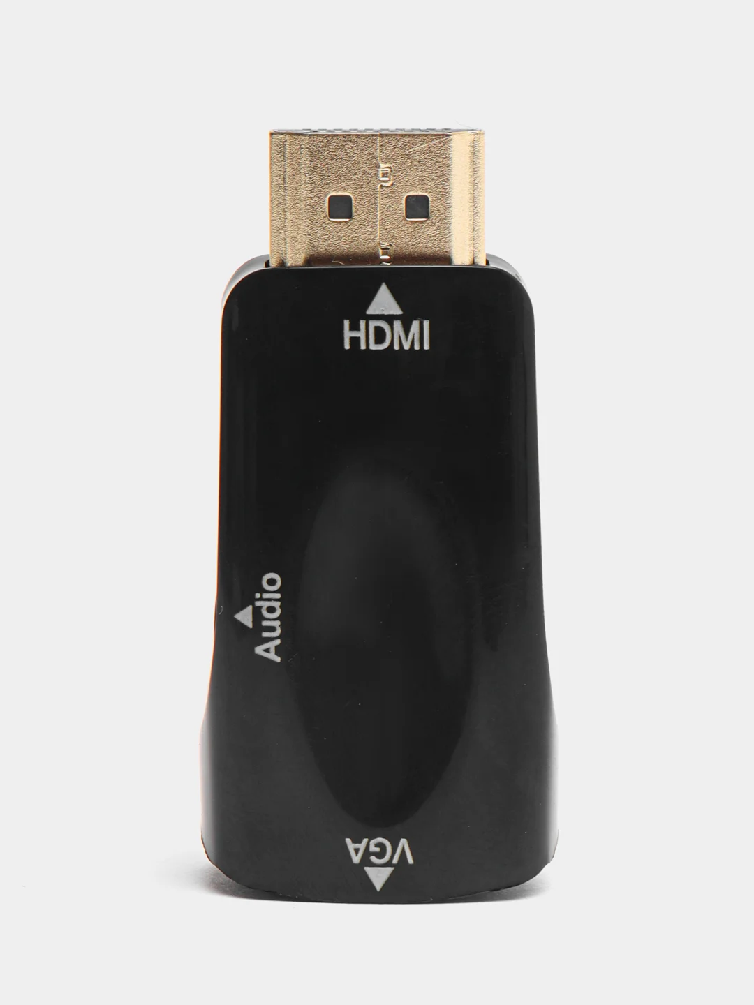 Черный портативный адаптер переходник конвертер HDMI - VGA с аудио выходом 3,5 mm