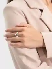Серебряный кольцо "Змея", тройное, на Новый Год, год Змеи