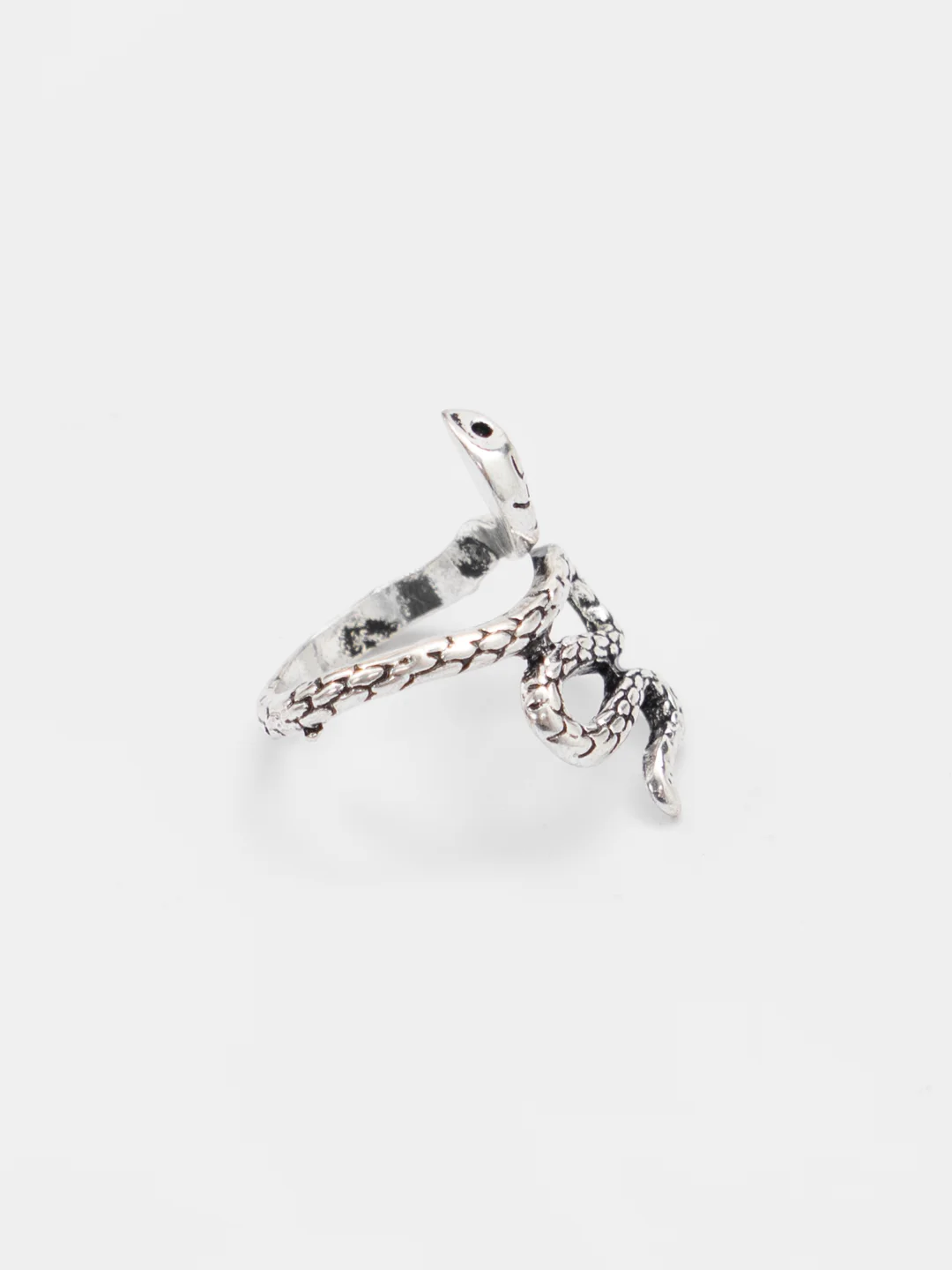 Серебряный кольцо "Змея", на Новый Год, год Змеи