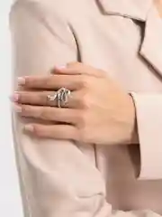 Серебряный кольцо "Змея", на Новый Год, год Змеи