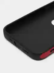 Красный чехол для iPhone 14 / 11 / 12 / 13 Pro Max Plus кожаный на айфон про макс
