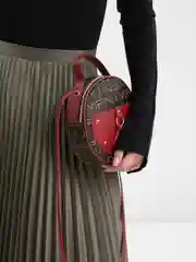 Багровый сумка женская, через плечо, круглая