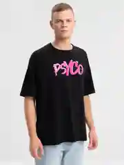 Тёмно-розовый футболка оверсайз, с принтом, унисекс (PSYCO, Got money)