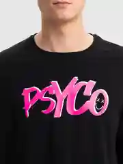 Тёмно-розовый футболка оверсайз, с принтом, унисекс (PSYCO, Got money)
