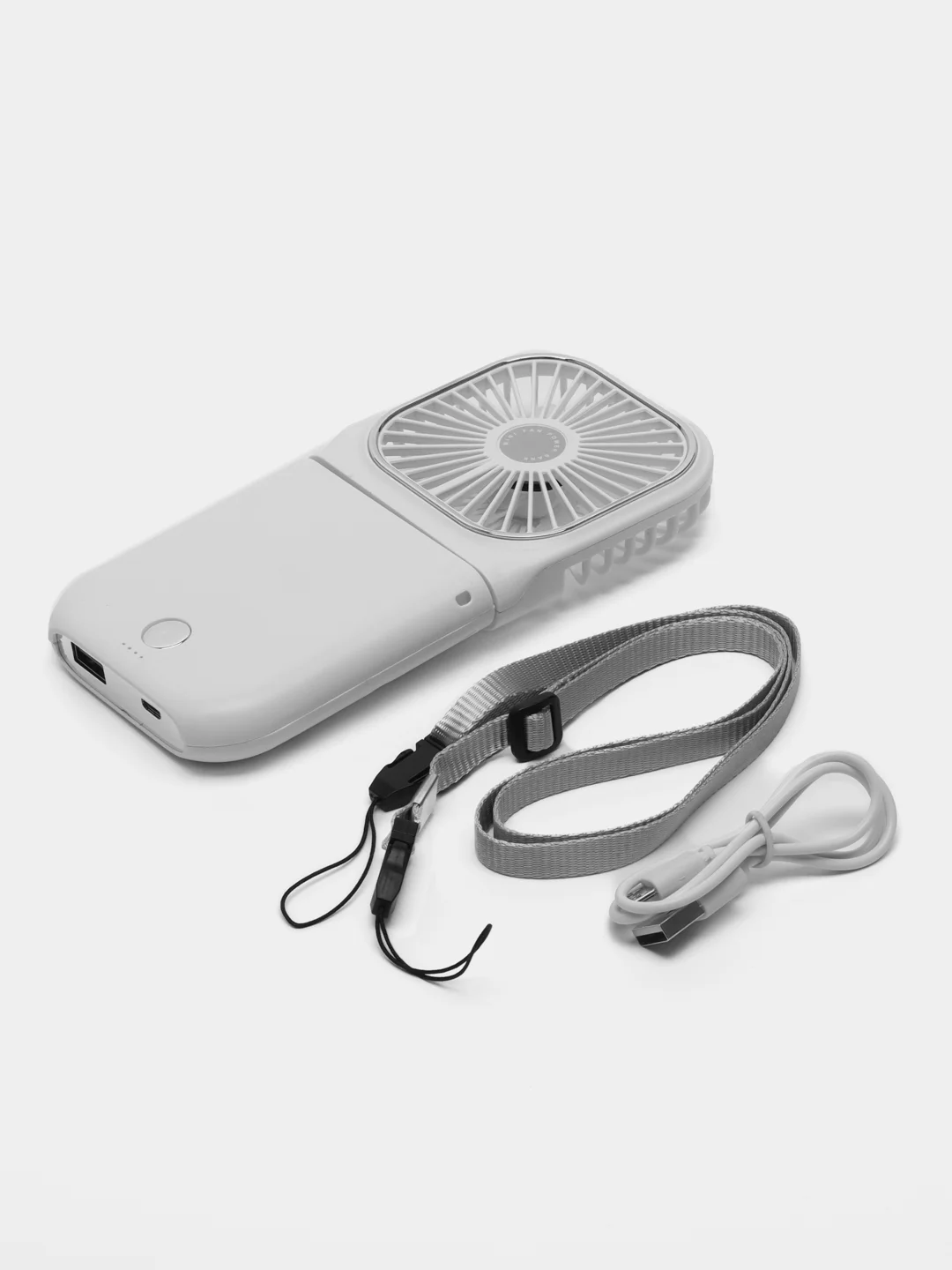 Белый вентилятор портативный, ручной, настольный, карманный, Powerbank