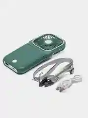 Зеленый вентилятор портативный, ручной, настольный, карманный, Powerbank