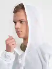 Белый дождевик мужской, женский, унисекс Rainman Zip, белый