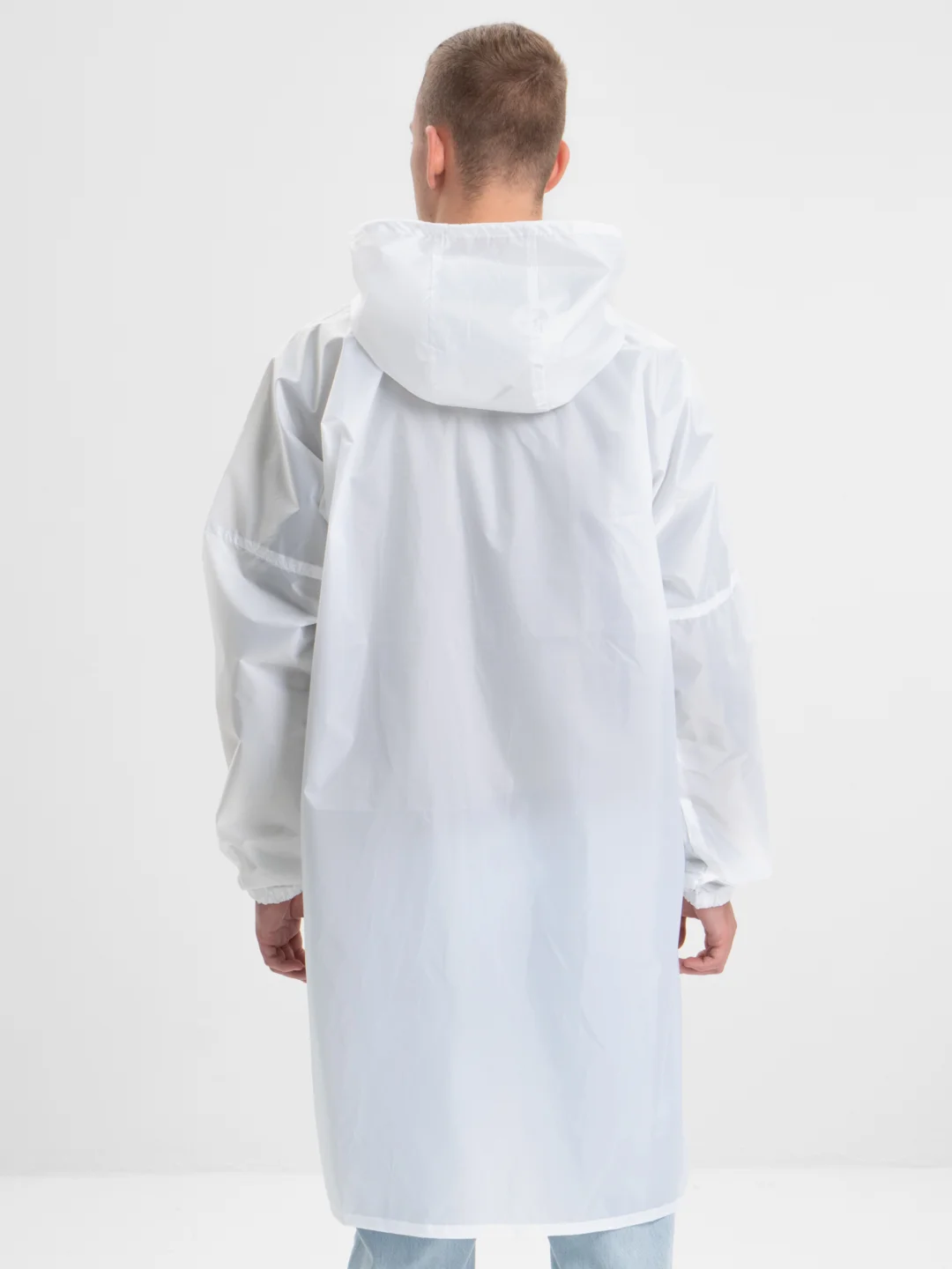 Белый дождевик мужской, женский, унисекс Rainman Zip, белый