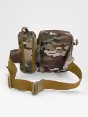 Сумка поясная рыболовная на разгрузочном ремне, камуфляж, зеленая, 30 х 18 х 7 см