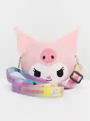 Розовый силиконовые сумки Kuromi, через плечо, Куроми и Мелоди, детский кошелек