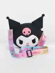 Черный силиконовые сумки Kuromi, через плечо, Куроми и Мелоди, детский кошелек