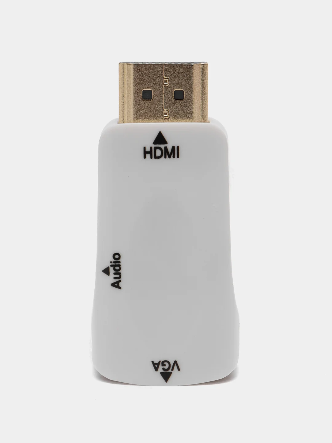 Белый портативный адаптер переходник конвертер HDMI - VGA с аудио выходом 3,5 mm