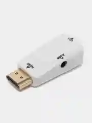 Портативный адаптер переходник конвертер HDMI - VGA с аудио выходом 3,5 mm