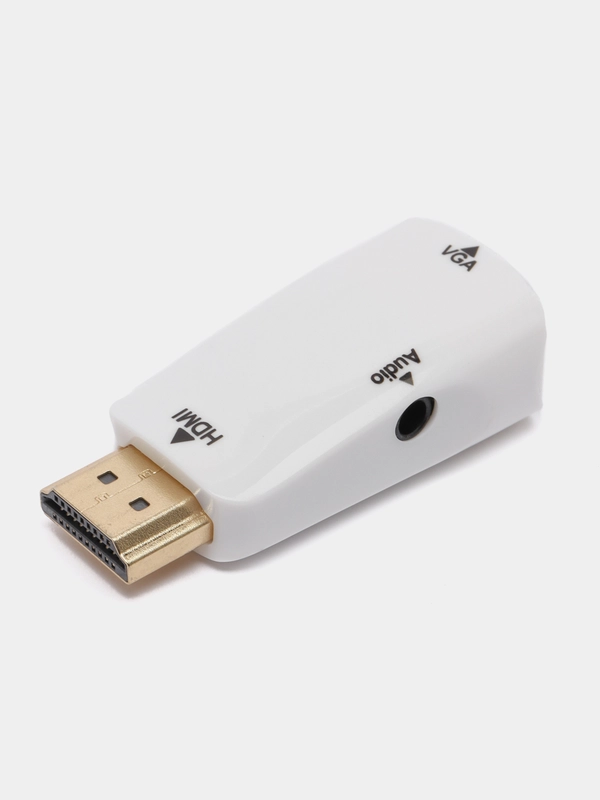 Портативный адаптер переходник конвертер HDMI - VGA с аудио выходом 3,5 mm