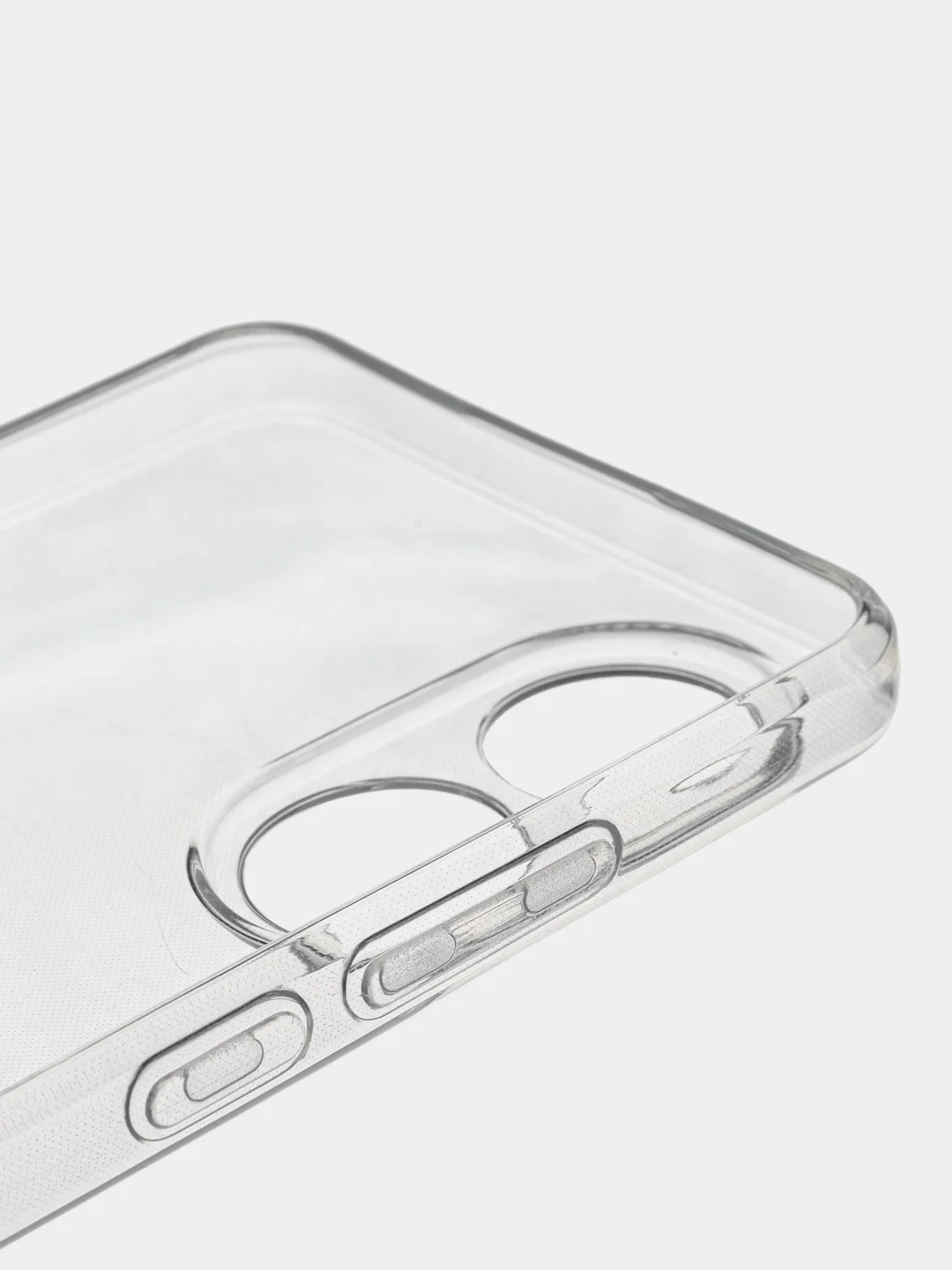 Молочный противоударный чехол для OPPO A78 силиконовый ROSCO с бортиком, защитой камер, прозрачный