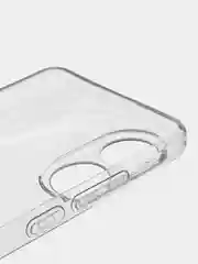 Молочный противоударный чехол для OPPO A78 силиконовый ROSCO с бортиком, защитой камер, прозрачный