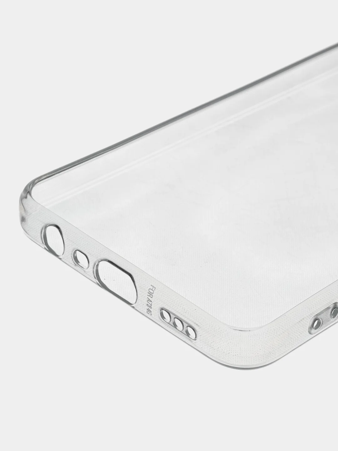 Молочный противоударный чехол для OPPO A78 силиконовый ROSCO с бортиком, защитой камер, прозрачный