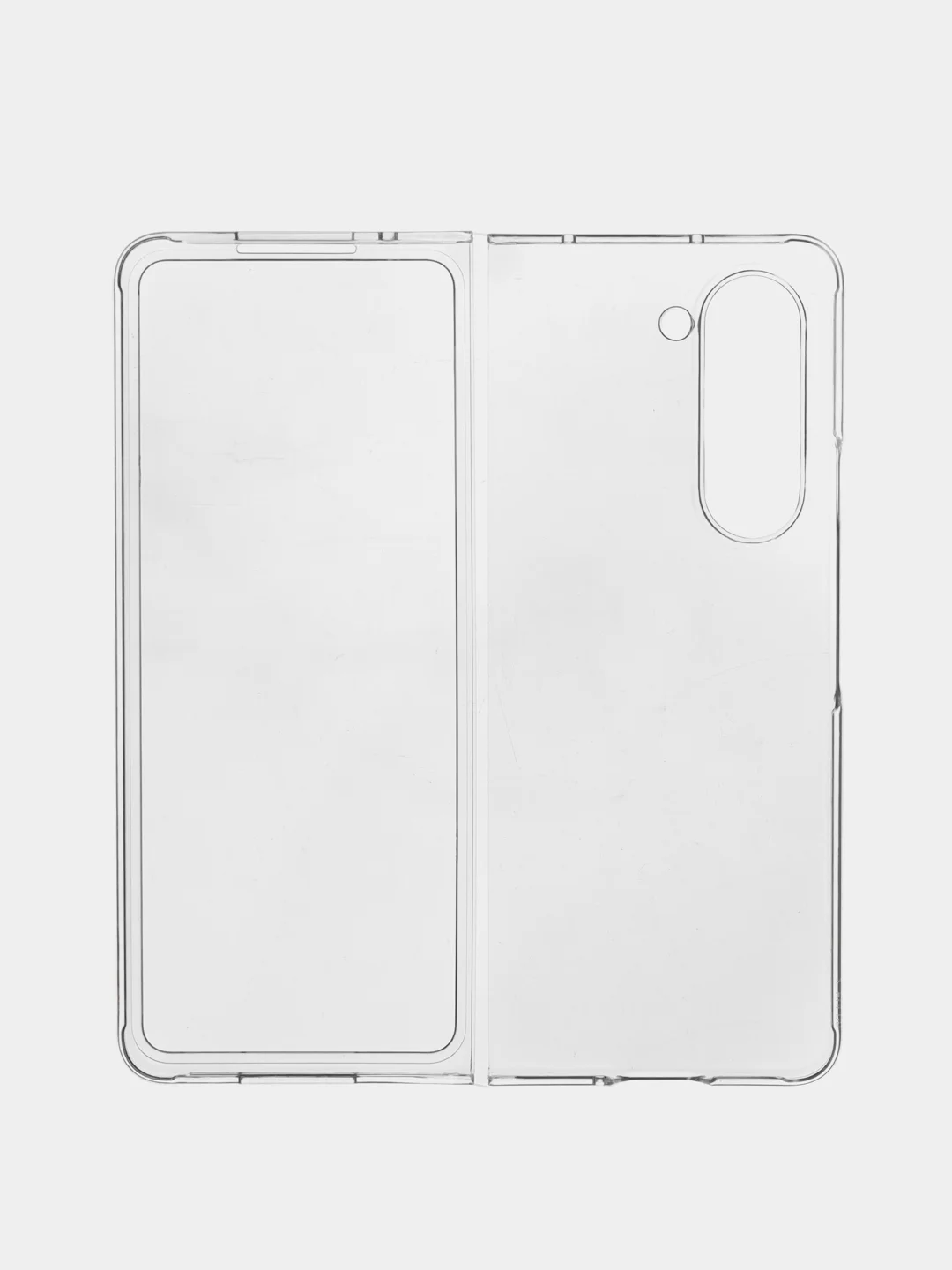 Прозрачный складной пластиковый чехол ROSCO для Samsung Galaxy Z Fold 5, прозрачный, с защитой камер