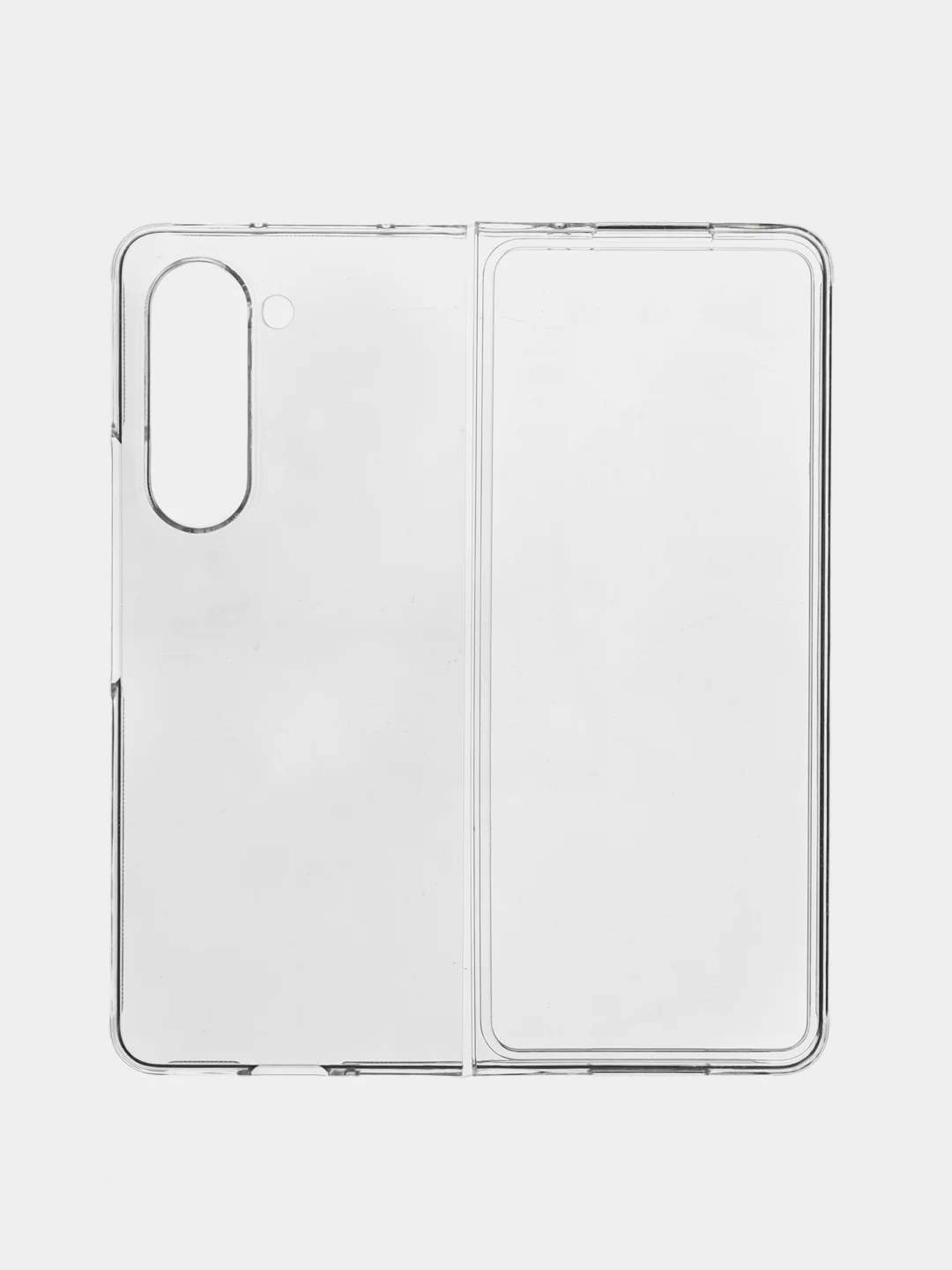 Складной пластиковый чехол ROSCO для Samsung Galaxy Z Fold 5, прозрачный, с защитой камер