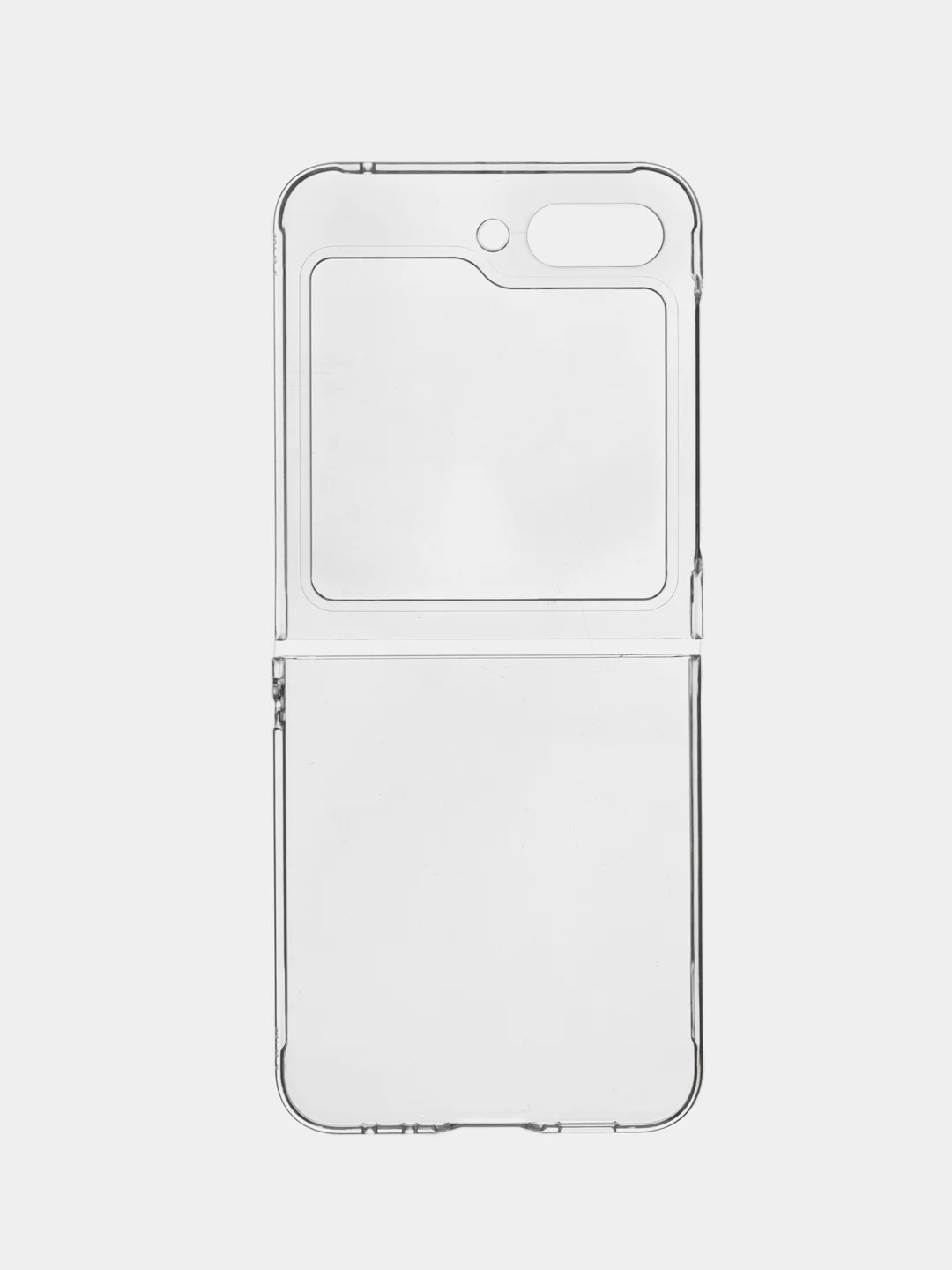 Прозрачный складной чехол для Samsung Galaxy Z Flip 5 пластиковый ROSCO прозрачный с защитой камер