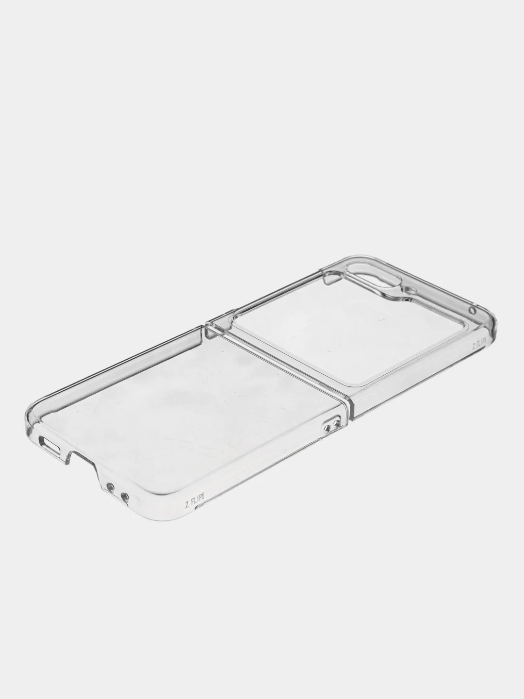Прозрачный складной чехол для Samsung Galaxy Z Flip 5 пластиковый ROSCO прозрачный с защитой камер