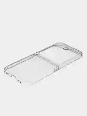 Прозрачный складной чехол для Samsung Galaxy Z Flip 5 пластиковый ROSCO прозрачный с защитой камер