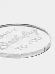 Серебряный набор "С днём рождения", "Happy Birthday": 1, 6 или 12 медальонов для торта, бенто