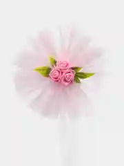 Кораллово-розовый банты новогодние
