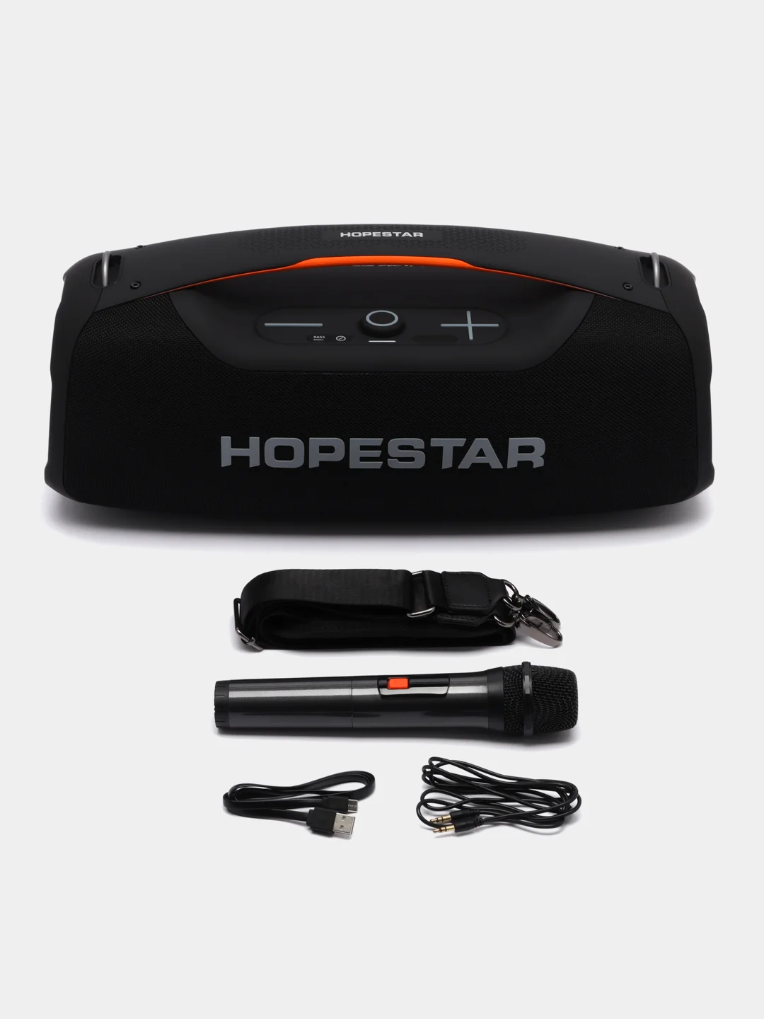 Черный колонка Bluetooth Hopestar A60 с 5 динамиками, мощностью 100W, с микрофоном