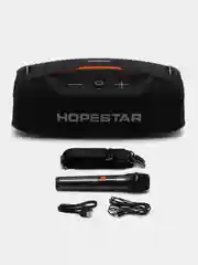 Черный колонка Bluetooth Hopestar A60 с 5 динамиками, мощностью 100W, с микрофоном