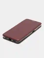 Багровый чехол-книжка для Huawei Honor X7A (Хуавей Хонор Х7A)
