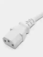 Белый сетевой шнур SCZ, вилка прямая CEE7/7 - гнездо прямое IEC C13, 1,8 м
