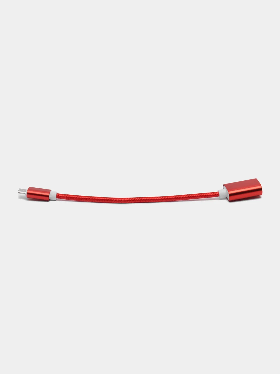 Красный otg переходник micro USB-USB, отг, адаптер, юсб для телефона и планшета