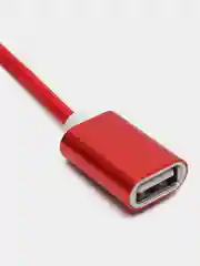Красный otg переходник micro USB-USB, отг, адаптер, юсб для телефона и планшета
