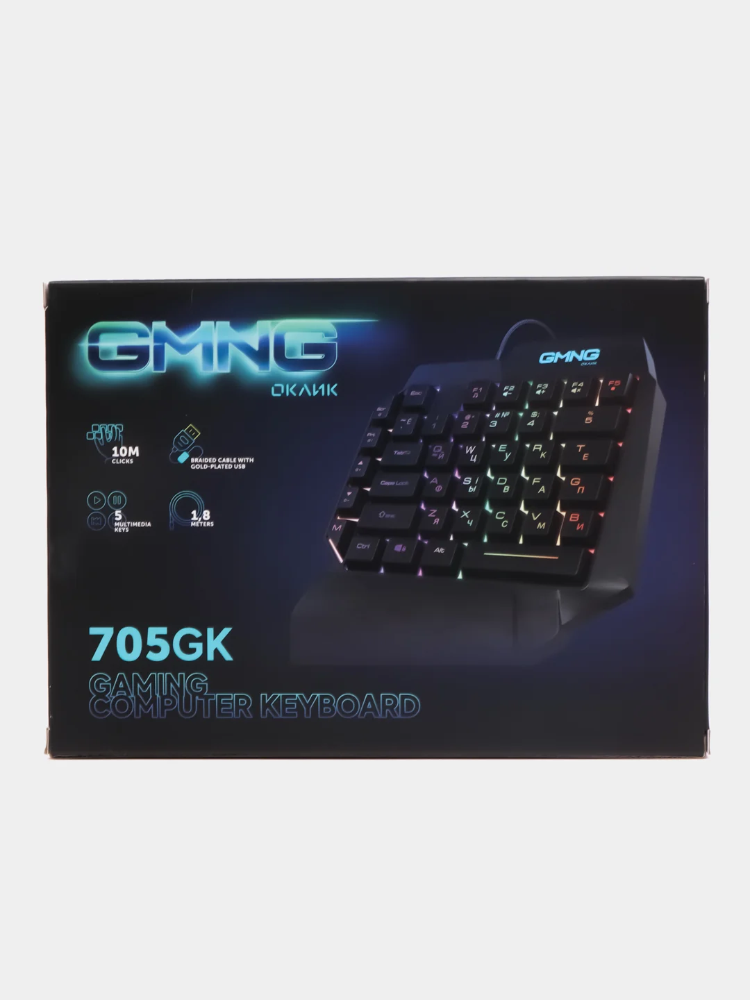 Черный игровой блок Oklick 705GK, черный, USB
